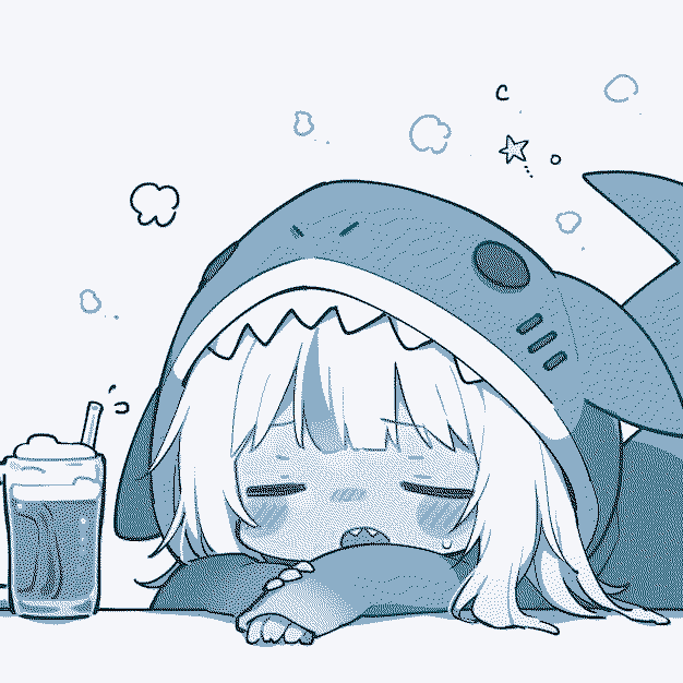 Dithered mascot illustration